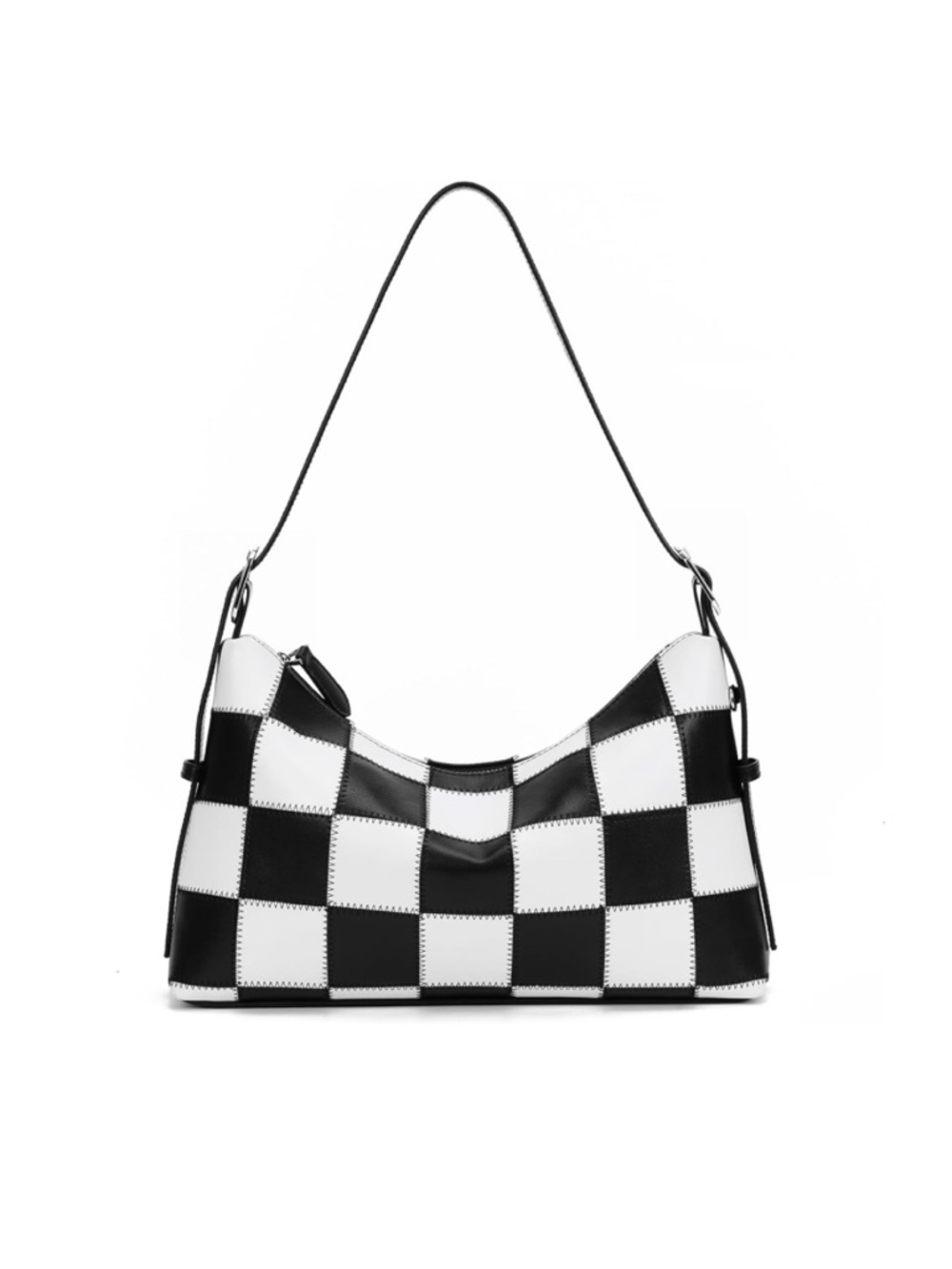 Black & White Checker Shoulder Bag
